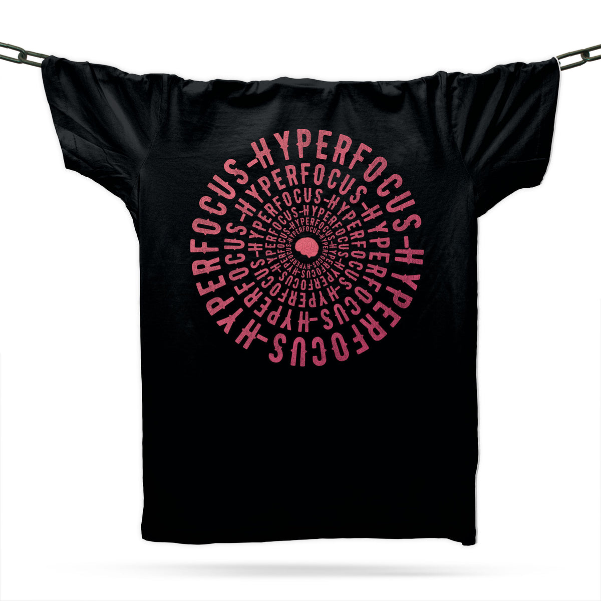 Neurodivergent ADHD Spiral Hyper Focus T-Shirt / Navy / Organic Cotton