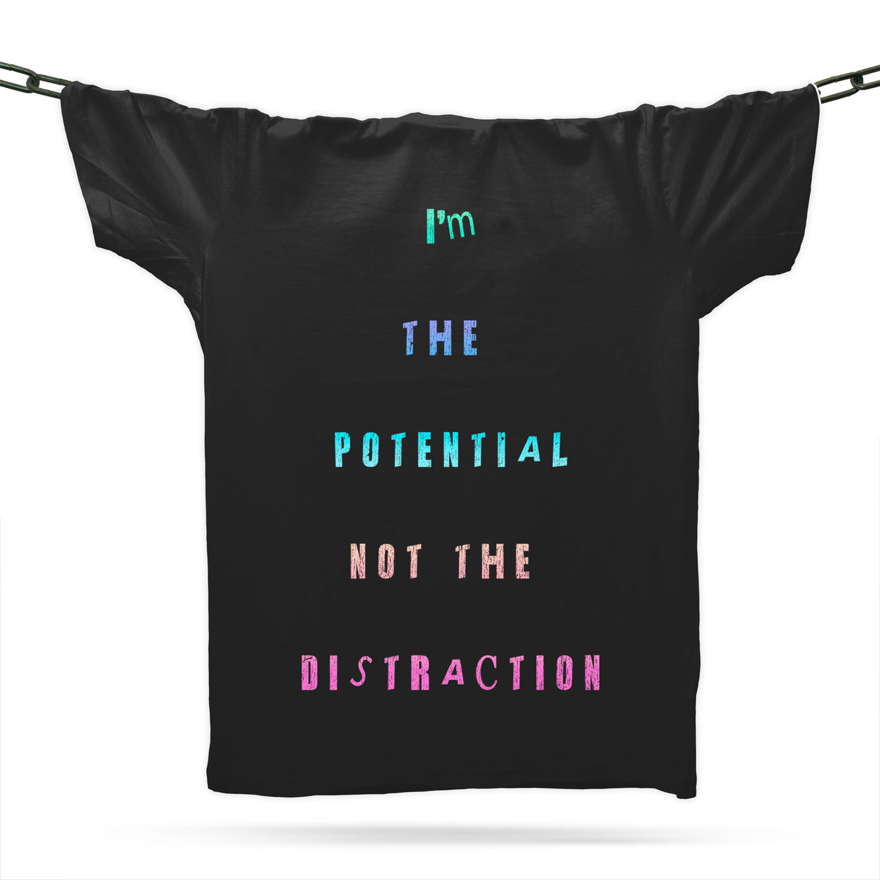 Neurodivergent ADHD Potential T-Shirt / Black / Organic Cotton