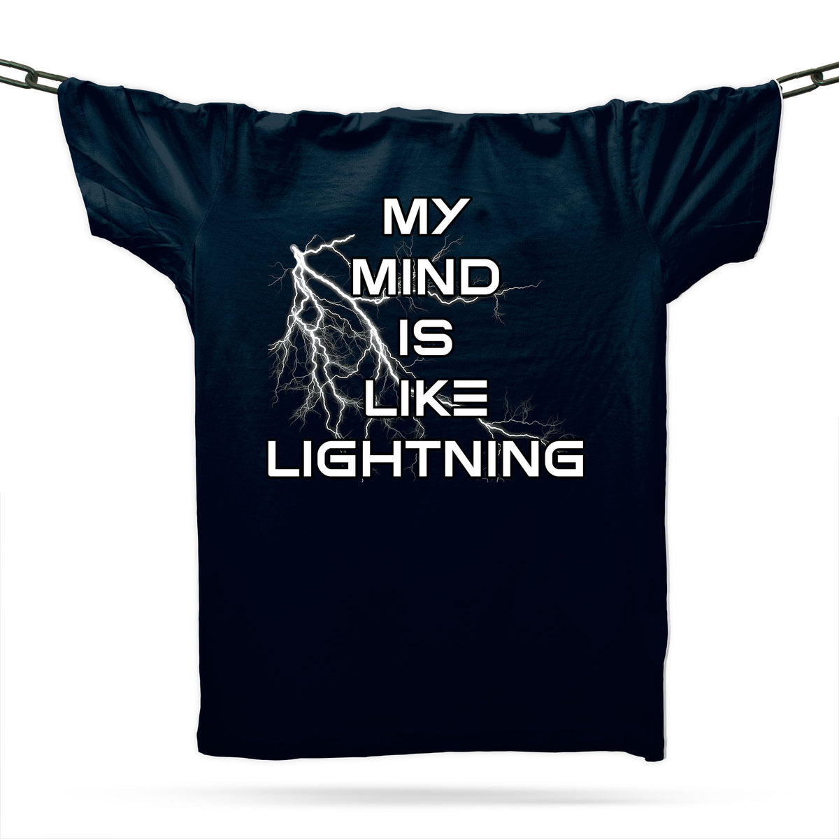 Neurodivergent ADHD Lightning T-Shirt / Navy / Organic Cotton