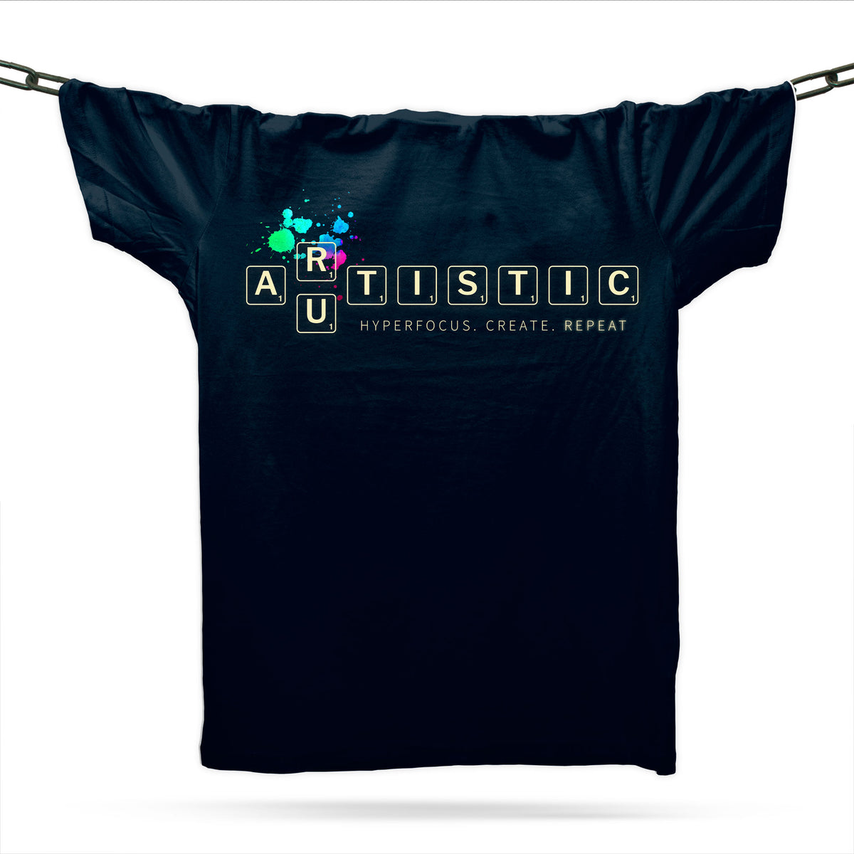 Neurodivergent RU Autistic T-Shirt / Navy / Organic Cotton