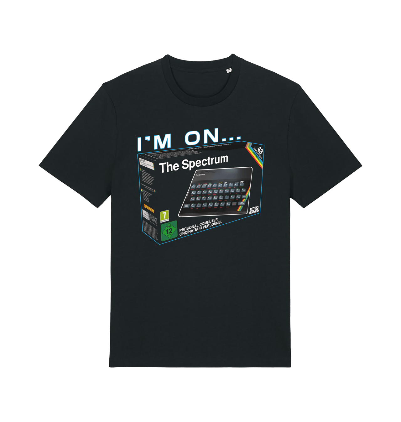 Black Printed T-shirt Front